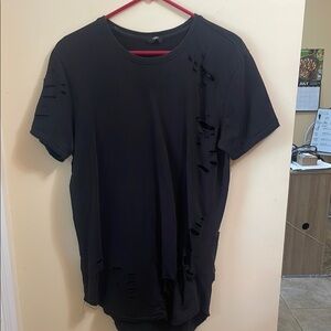 DC Black Distressed Short Sleeve Tee